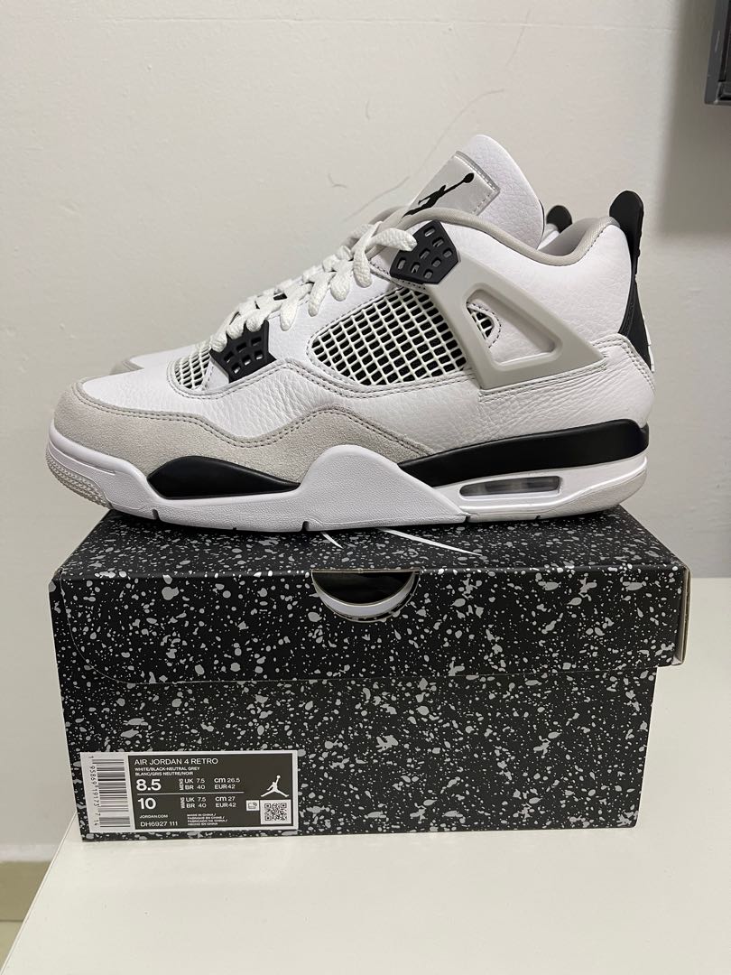 air jordan 4 military black size 10