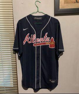 Atlanta Braves Blue Navy MLB Jersey Baseball Original Nike Authentic BNWT Size M