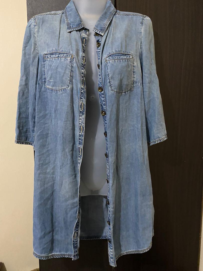 Authentic Mango Jeans Long Denim Dress, Women's Fashion, Dresses \u0026 Sets,  Dresses on Carousell