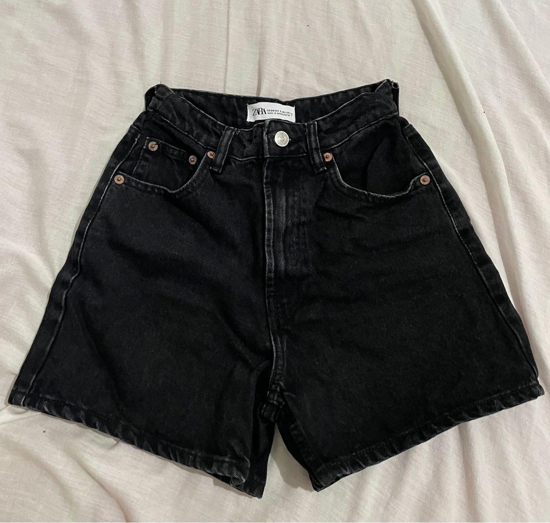 Authentic ZARA Black Mom Shorts, Women's Fashion, Bottoms, Shorts on