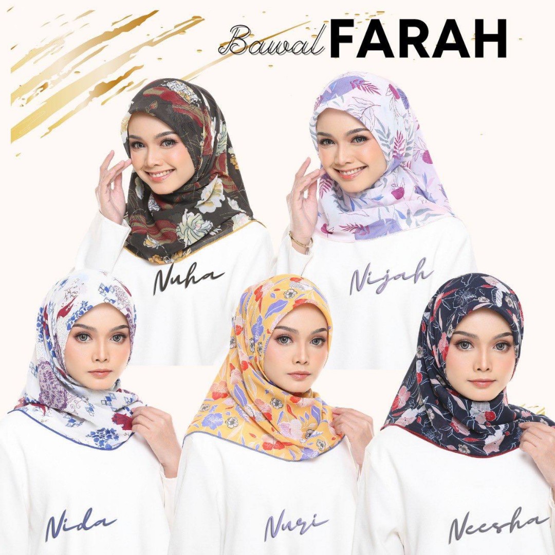 BAWAL FARAH, Women's Fashion, Muslimah Fashion, Hijabs on Carousell