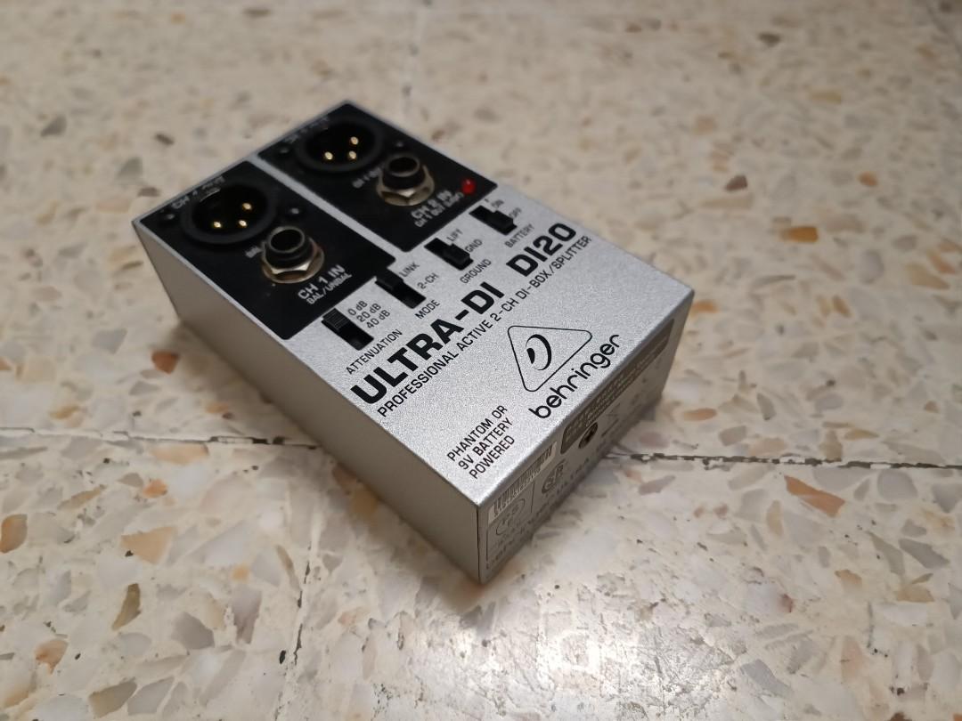 Behringer DI20 dual channel DI box, Hobbies & Toys, Music & Media