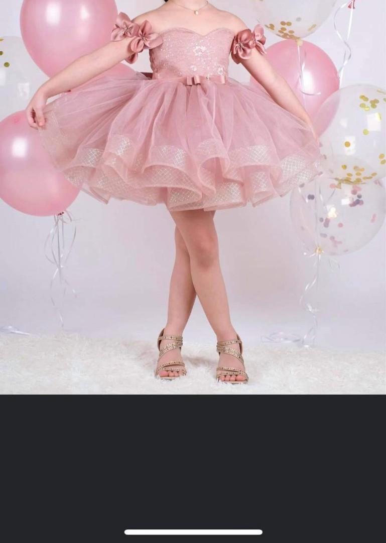 Blush pink cocktail dress
