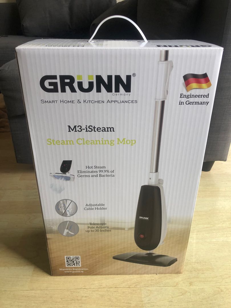 BNIB Grunn Steam Cleaning Mop M3iSteam, TV & Home Appliances, Vacuum