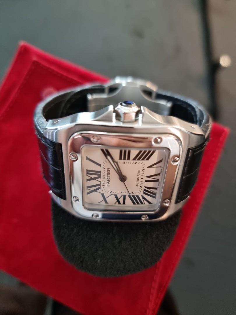 Cartier santos 100 on sale xl chronograph strap