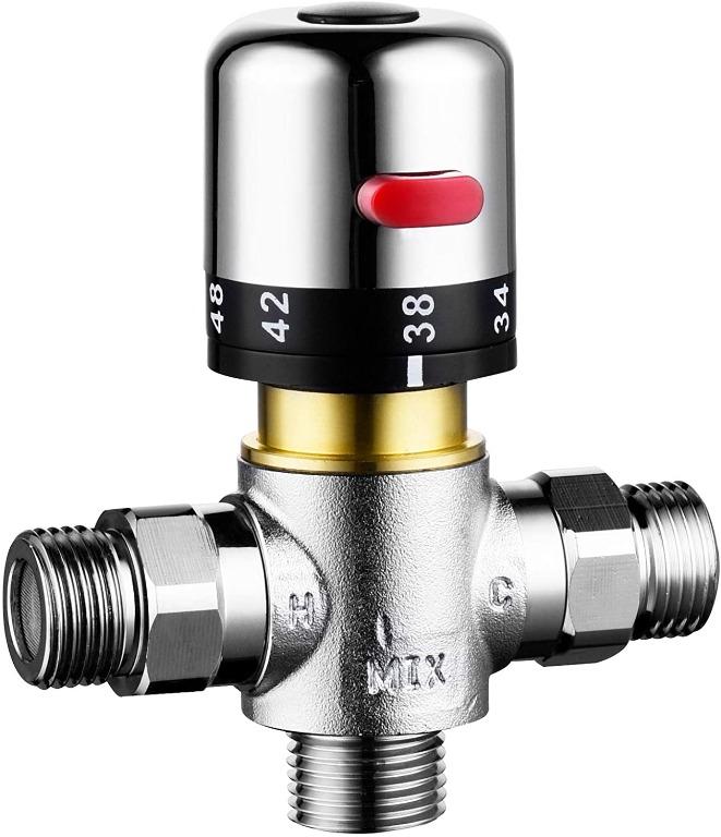 Honoson 7-Piece Shower Flow Reducer Set – 1/2" Restrictor Valve With 6 GPM Options (1.2 To 2.5 GPM) For Handheld & Fixed Heads
