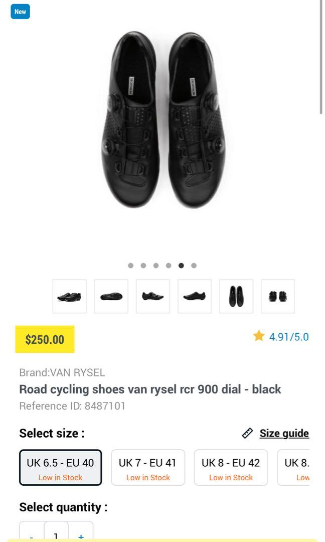 Decthalon Van Rysel road bike clip shoes, Men's Fashion, Footwear, Shoe