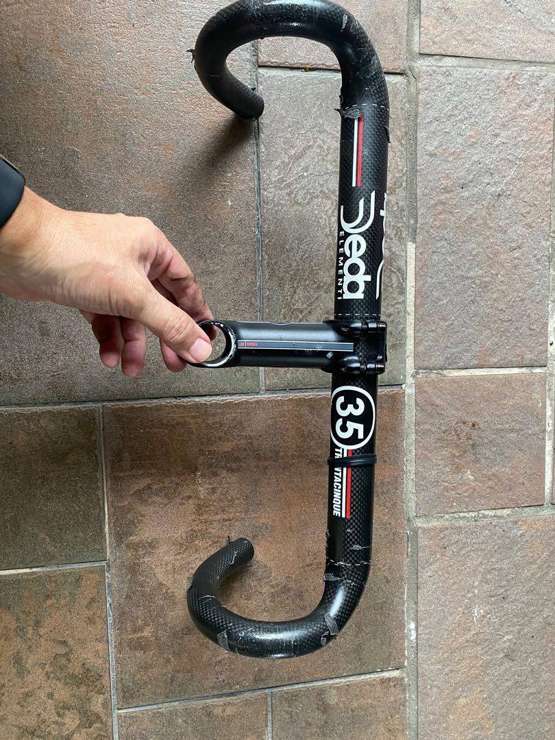 Deda Elementi carbon Bar 420mm and 110 mm Deda 35 carbon stem