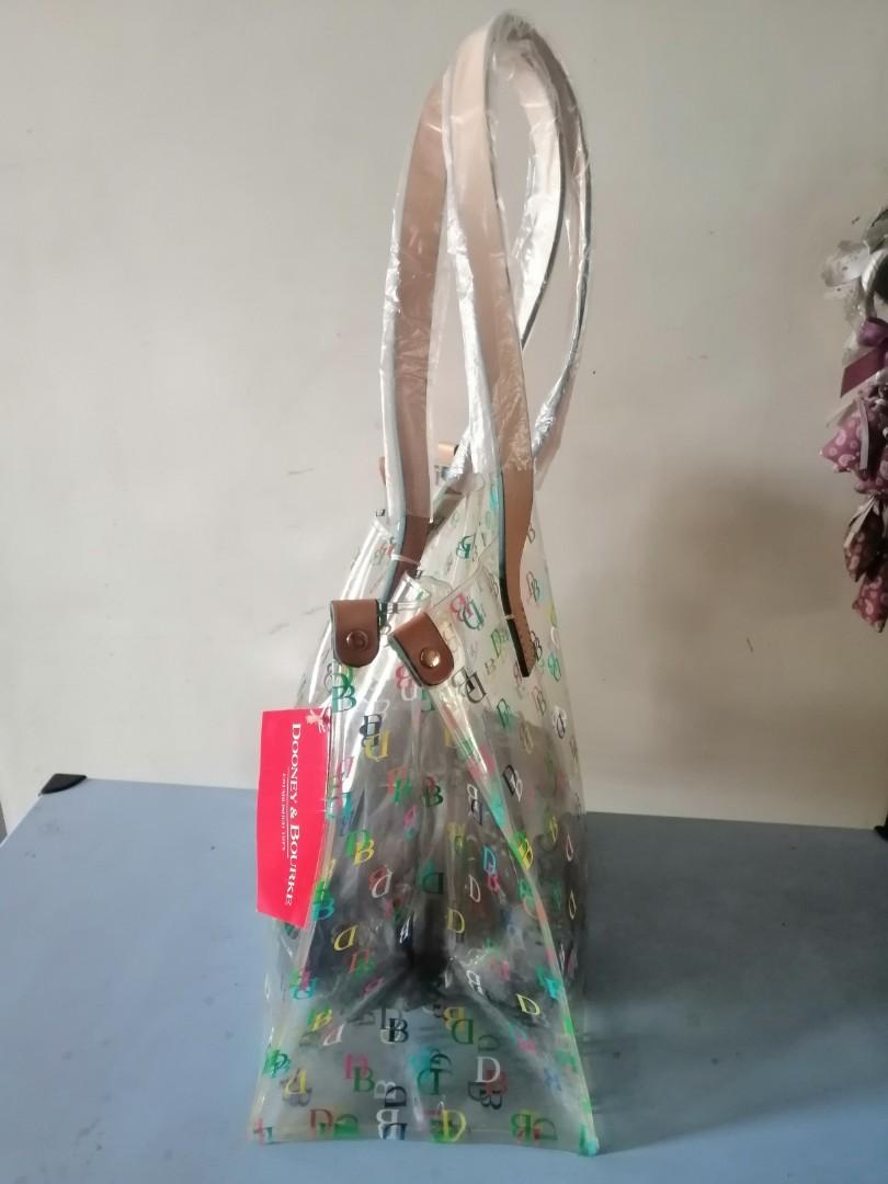 Clear plastic dooney and cheap bourke bag