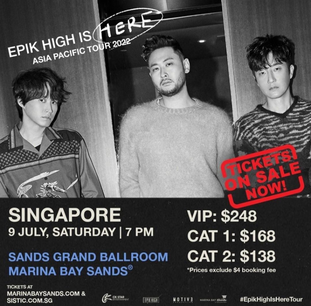 Epik High in Singapore VIP tickets, Tickets & Vouchers, Event Tickets