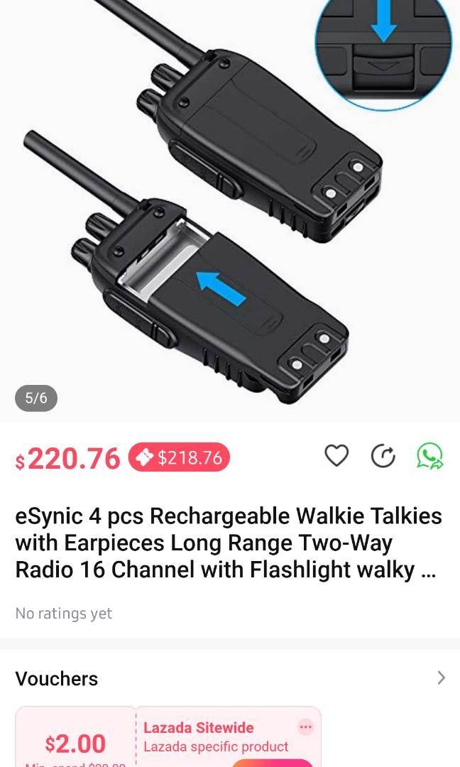 ESYNIC walkie talkie, Mobile Phones  Gadgets, Walkie-Talkie on Carousell