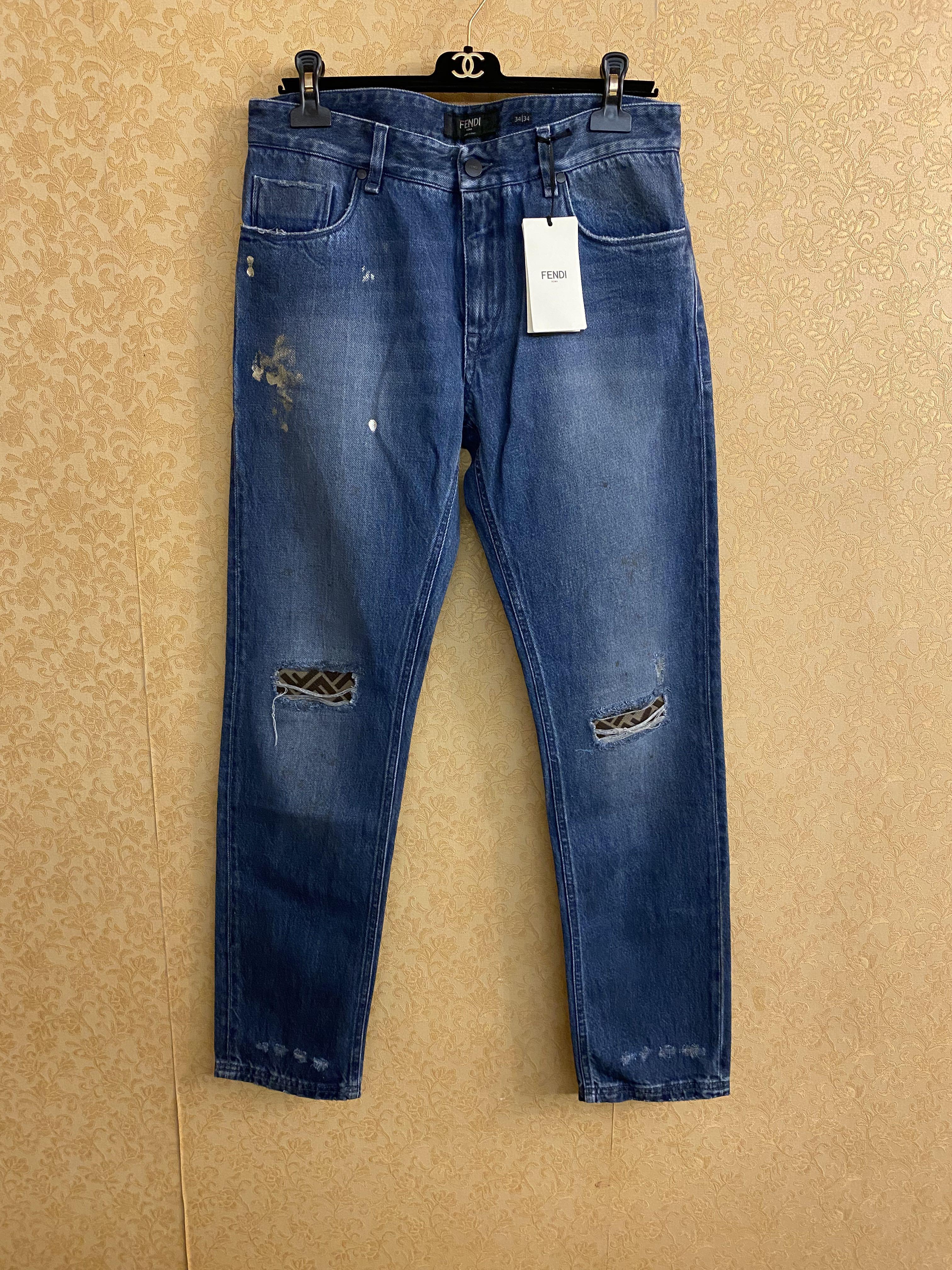 Fendi distressed jeans shop