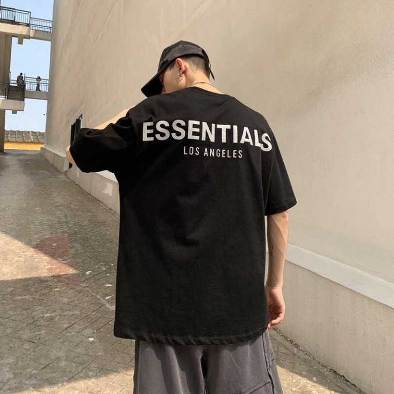 FOG - Fear of God Essentials Los Angeles 3M Reflective Boxy T-shirt White  Small, Men's Fashion, Tops & Sets, Tshirts & Polo Shirts on Carousell