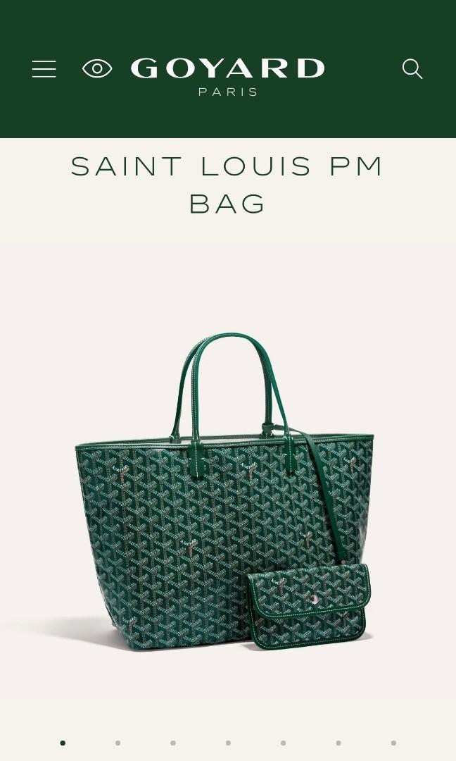 GOYARD (Green) Saint Louis PM Bag, Luxury, Bags & Wallets on Carousell