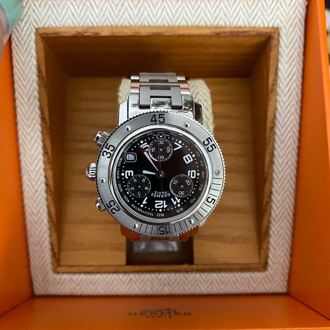 Hermes Clipper Chronograph (Category: Luxury Watches) located in Quezon City. Submitted by luxurybrokerph (Listing ID 1162698231, Image 1). Description: Complete inclusions With extra link 31mm.