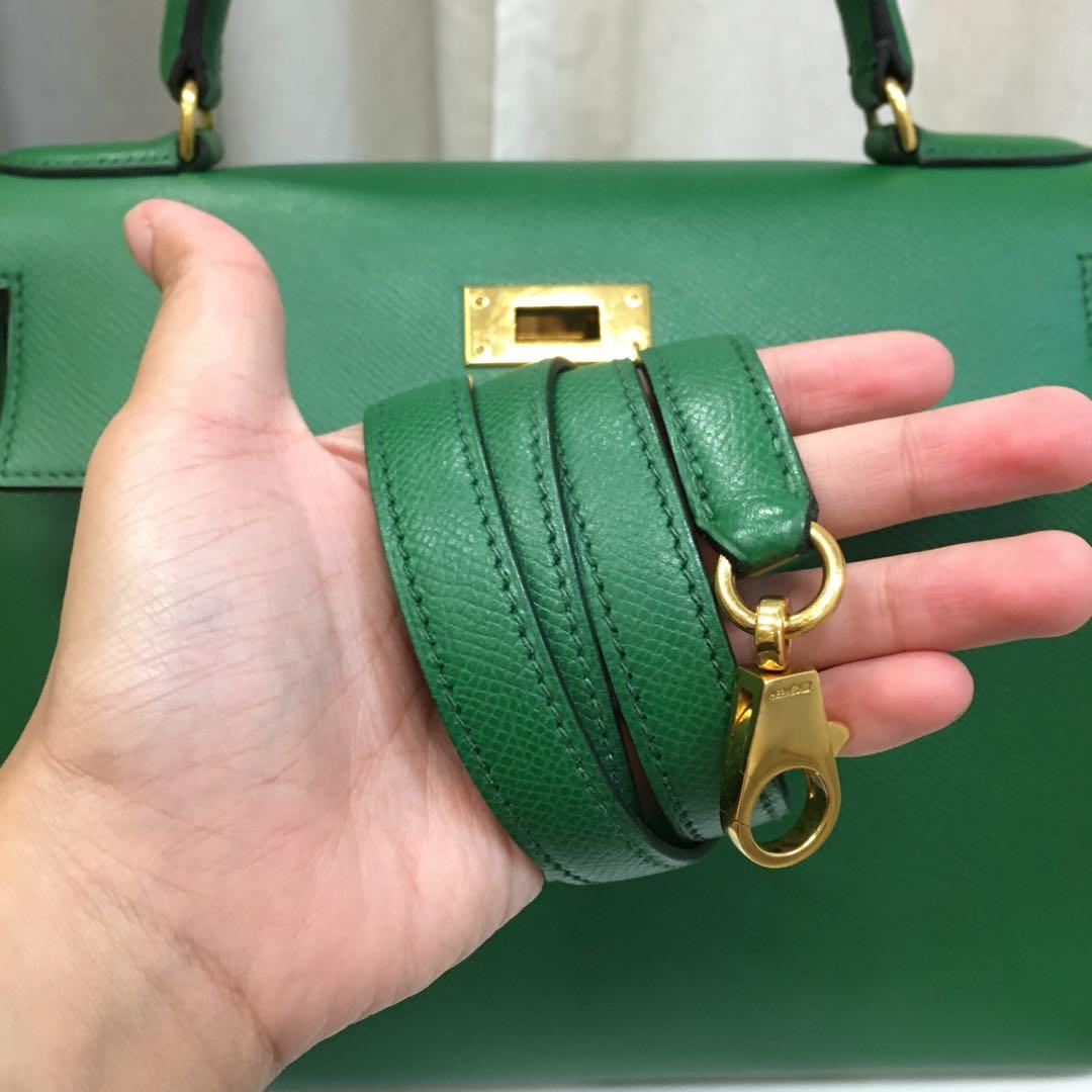 Hermes Kelly Handbag Green Epsom with Gold Hardware 28 Green 22126966
