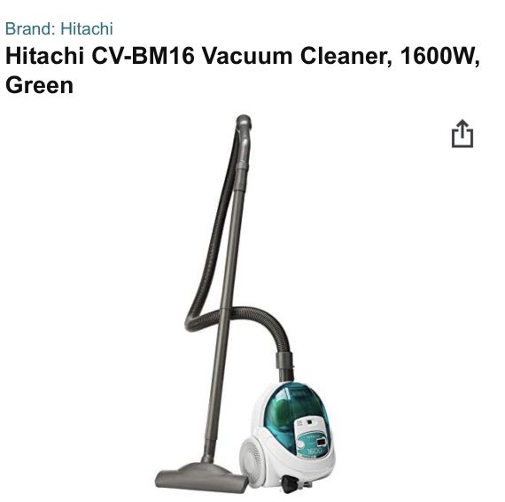 Hitachi CVBM16 Vacuum Cleaner, 1600W, Green, TV & Home Appliances, Vacuum Cleaner