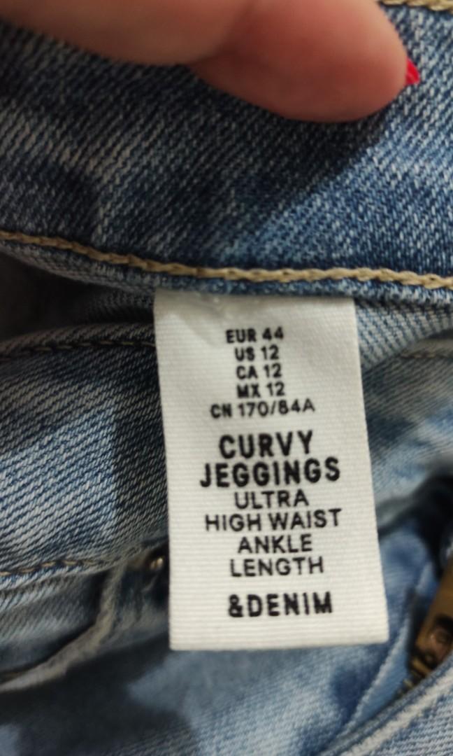 h&m curvy jeggings, Women's Fashion, Bottoms, Jeans on Carousell