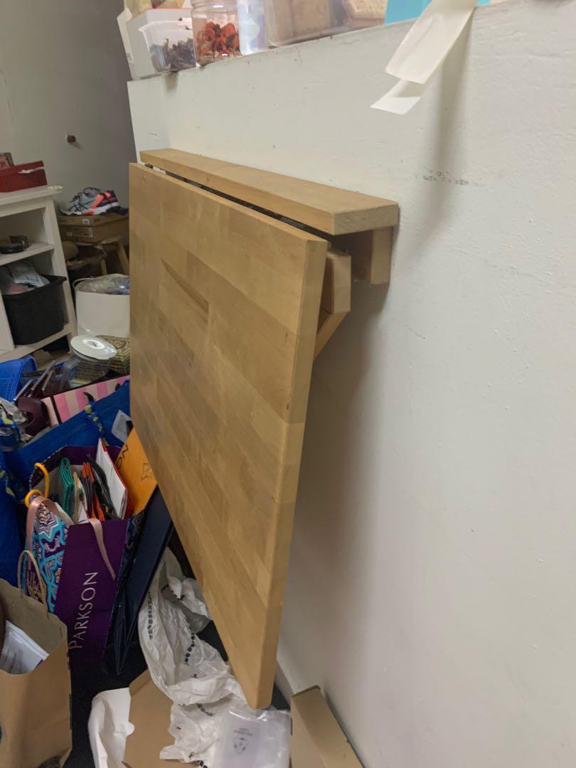 Ikea fold table Norberg, Furniture & Home Living, Furniture, Shelves