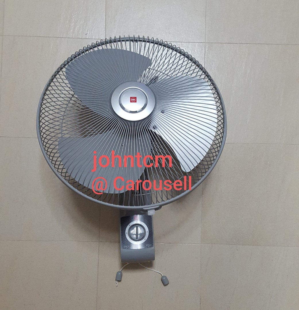 KDK Wall Fan string pull 16", Furniture & Home Living, Lighting & Fans