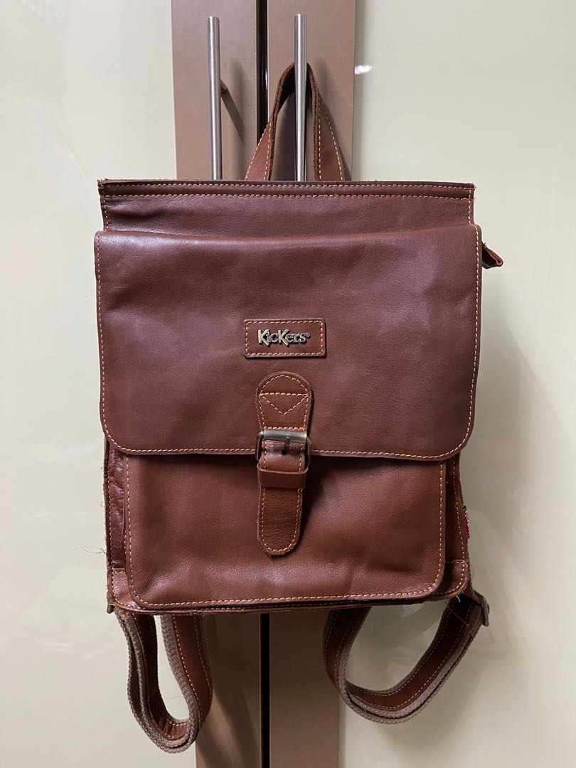 Kickers best sale leather backpack