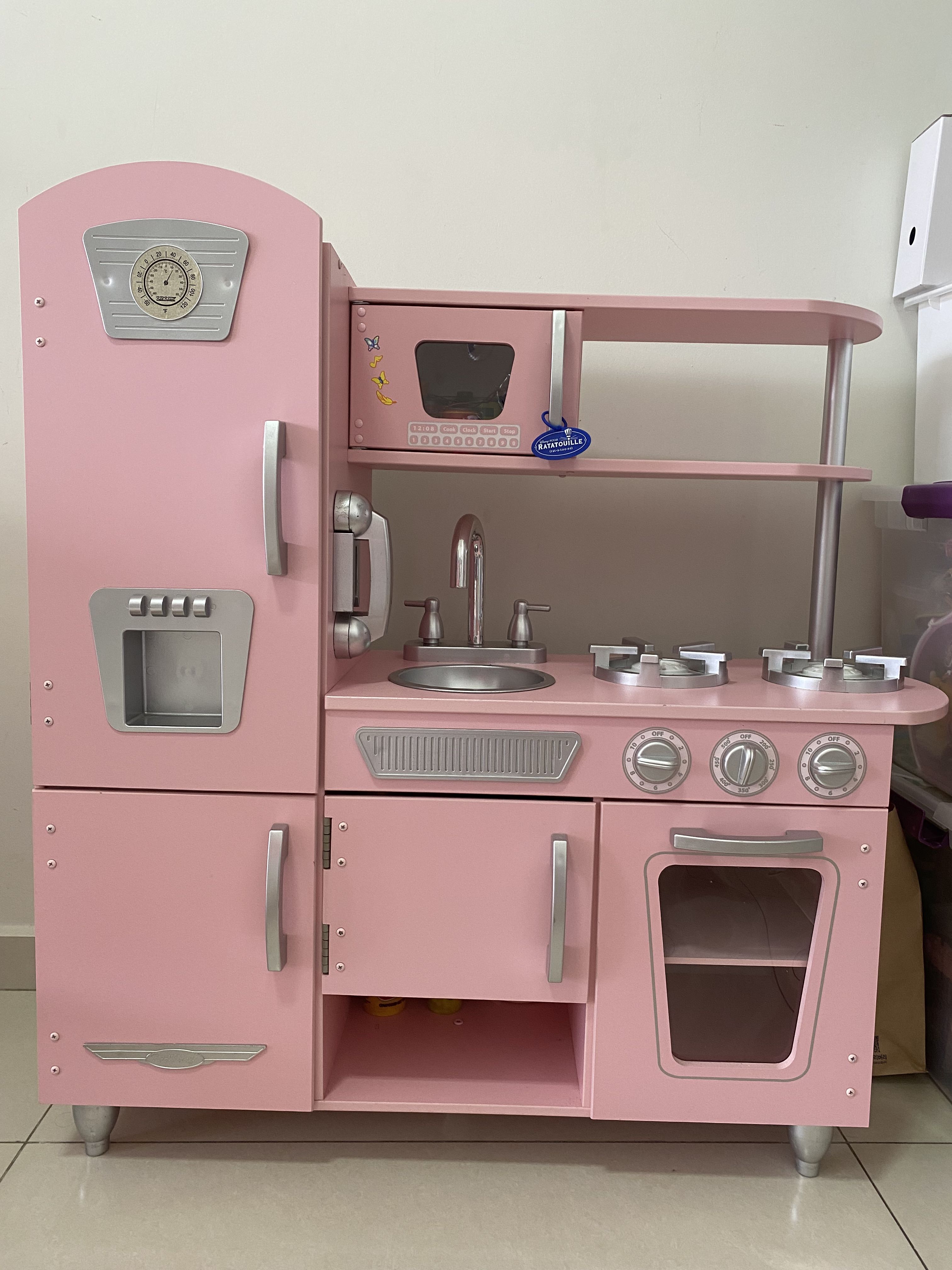 Kidkraft pink vintage kitchen playset sales