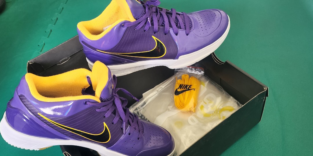 Kobe 4 Undefeated Lakers, Men's Fashion, Footwear, Sneakers on ...