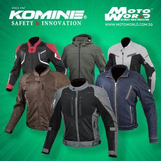 Komine Motorcycle Jackets for Motorbike Touring Riding (Designed in Tokyo)