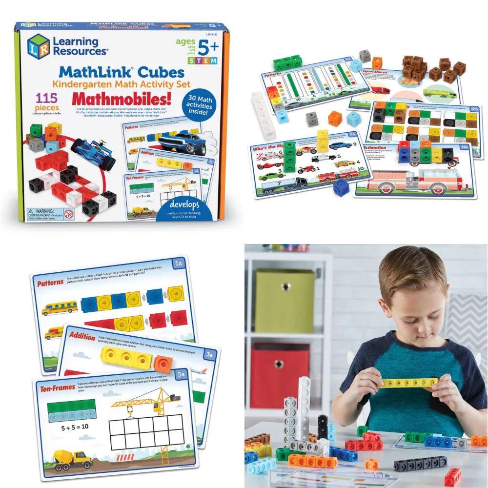 Learning Resources Mathlink Cubes Kindergarten et Mathmobiles 