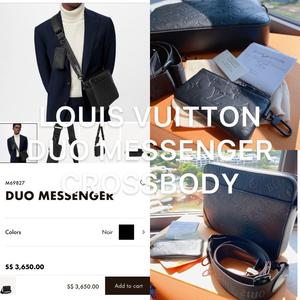 LOUIS VUITTON - DUO MESSENGER CROSSBODY BAG IN BLACK, Luxury, Bags