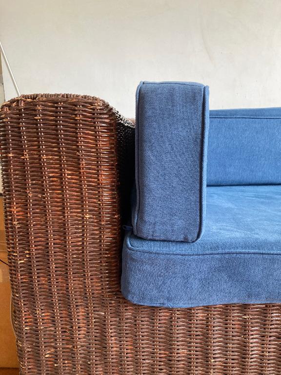 LShaped Rattan Sofa, Free Items Carousell