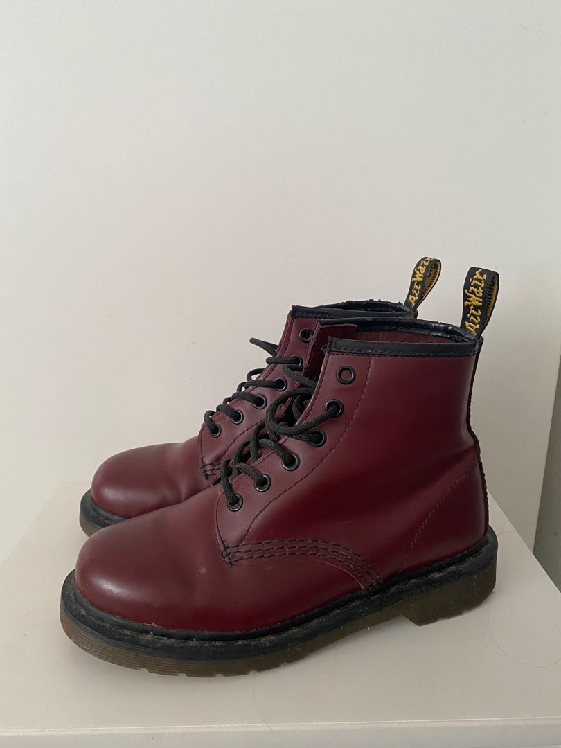 Maroon doc martens womens 2025