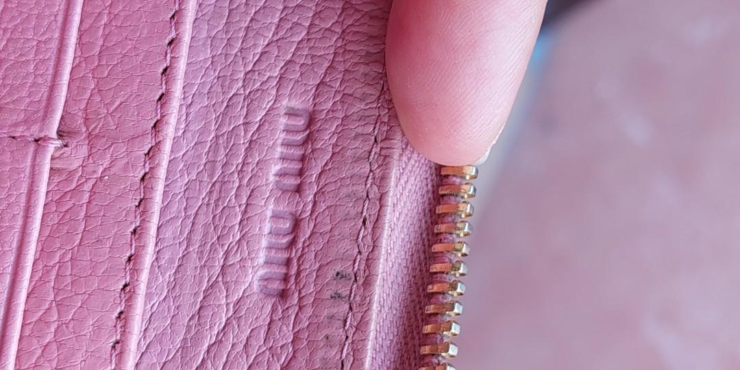 Miu Miu pink long wallet (Category: Luxury Bags & Wallets) located in Baguio. Submitted by lotus_blossom (Listing ID 1162585409, Image 2). Description: Please check all posted pics to appreciate JRS Shipping.