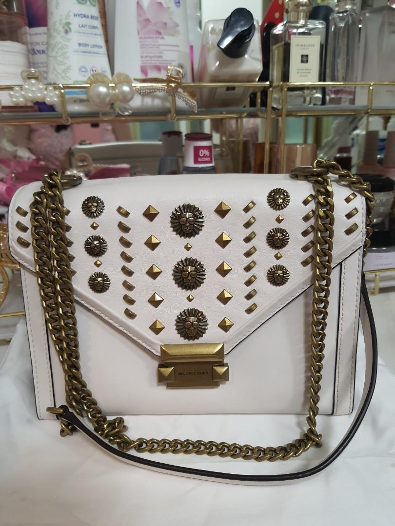 MK Crossbody bag White, Luxury, Bags & Wallets on Carousell