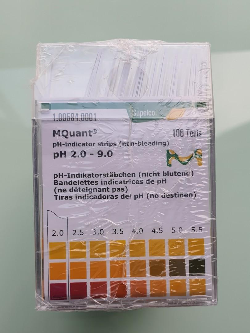 Free Delivery Mquant ph indicator strips (ph 2.0 to 9.0), Health