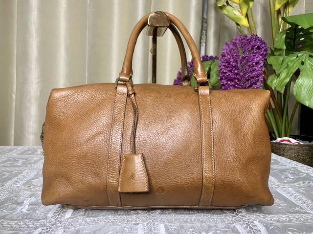 Mulberry Small Clipper In Oak Natural Leather Travelbag Luxury