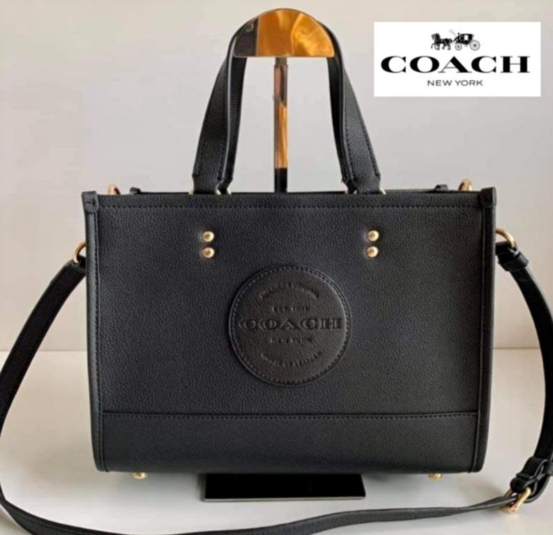 coach dempsey tote 30 black