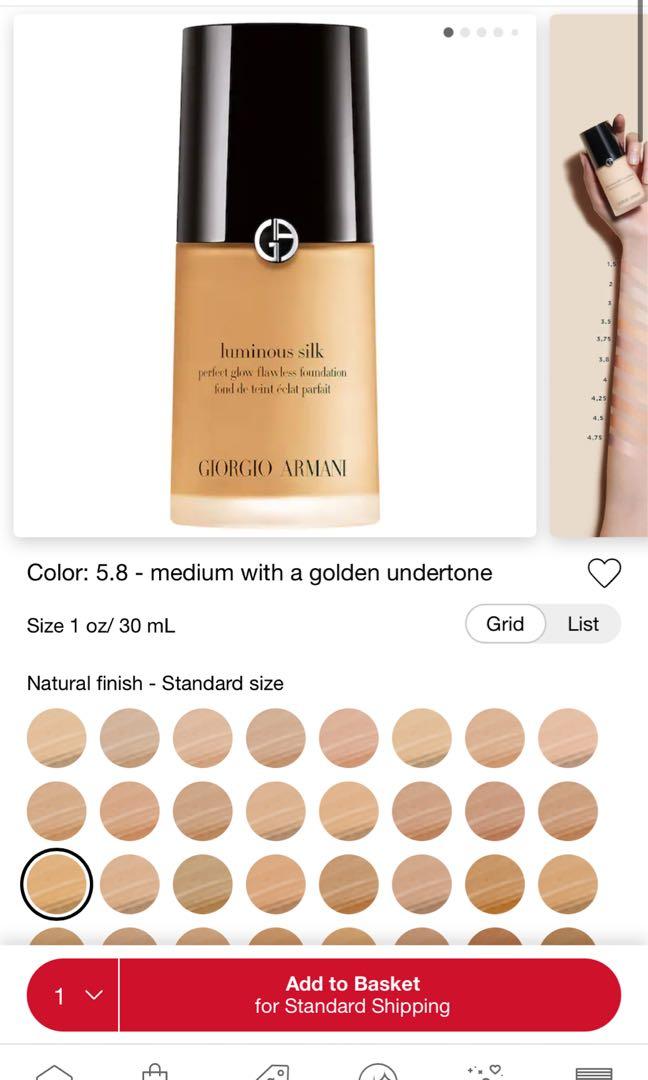 NEW] GIORGIO ARMANI LUMINOUS SILK Perfect Glow Flawless Foundation, Beauty  & Personal Care, Face, Makeup on Carousell