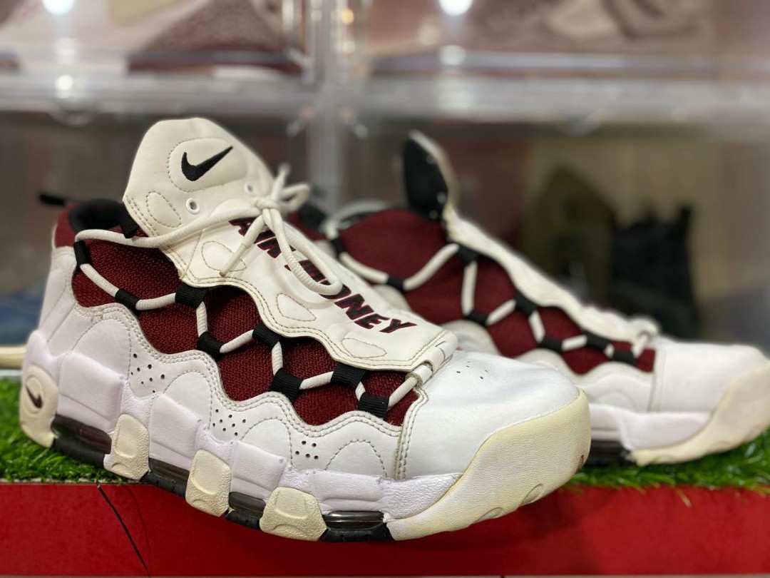 NIKE AIR MORE MONEY WHITE TEAM RED Men s Fashion Footwear