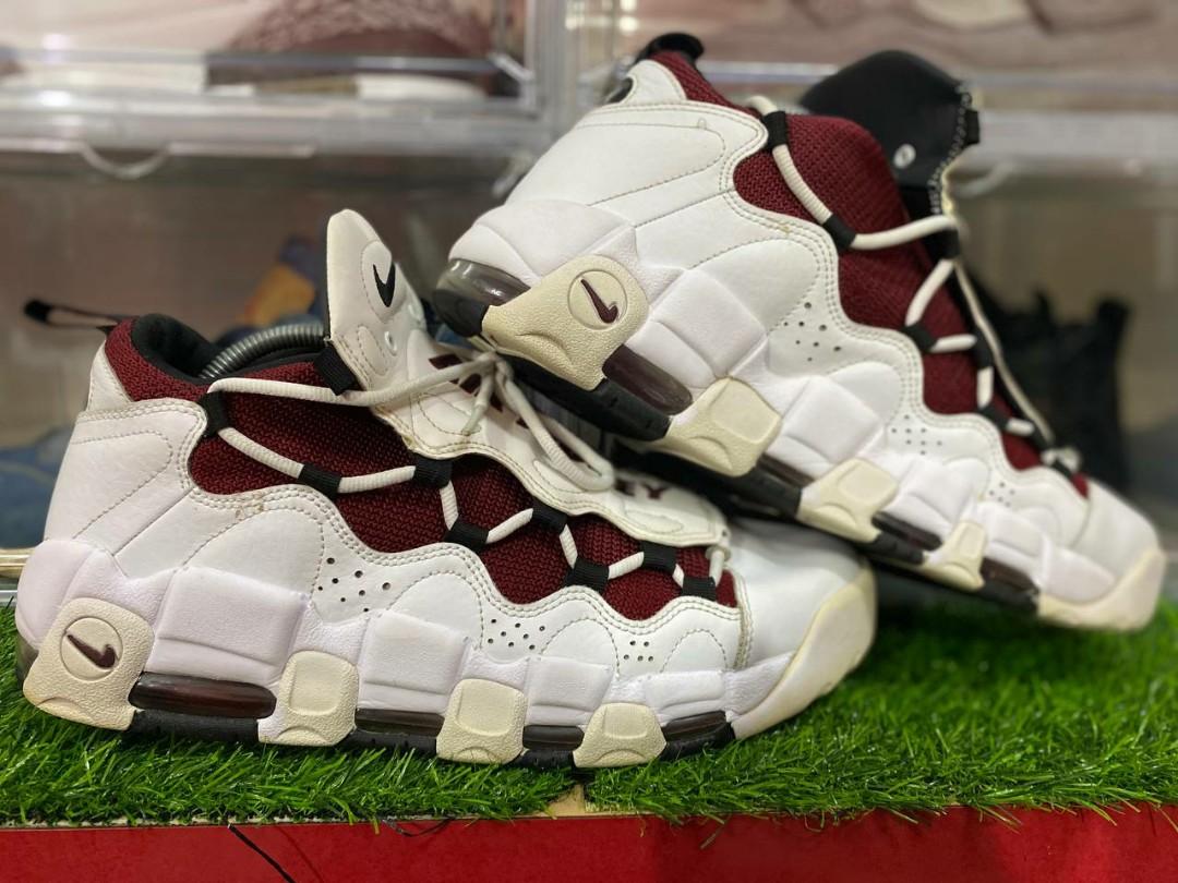 Nike air more clearance money white red