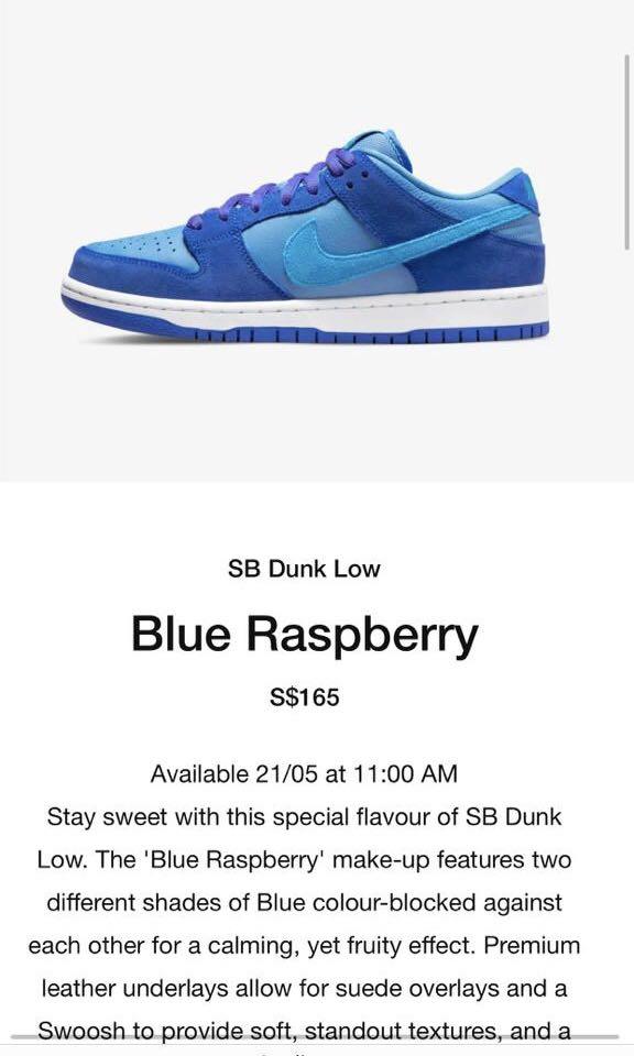 Nike dunk Low sb blue raspberry, Men's Fashion, Footwear, Sneakers on