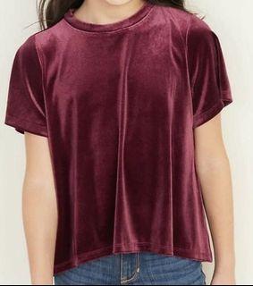 Old Navy Red Velvet Aesthetic Shirt