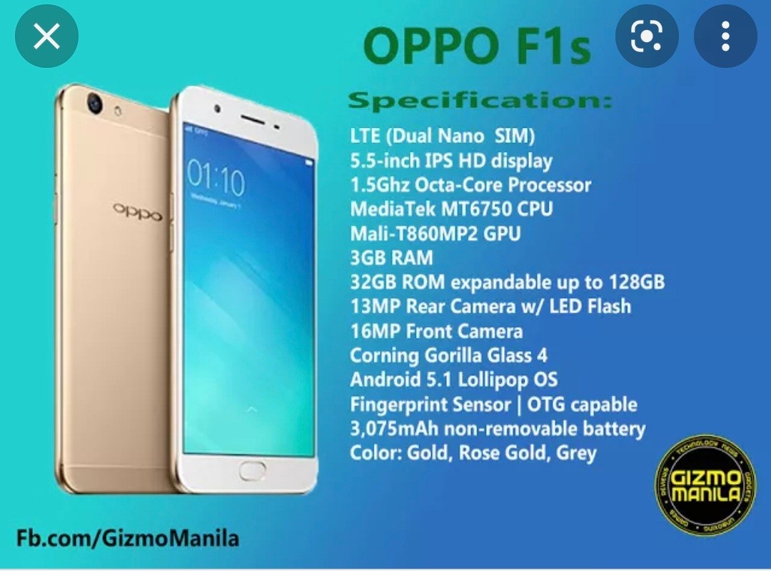 led oppo f1s