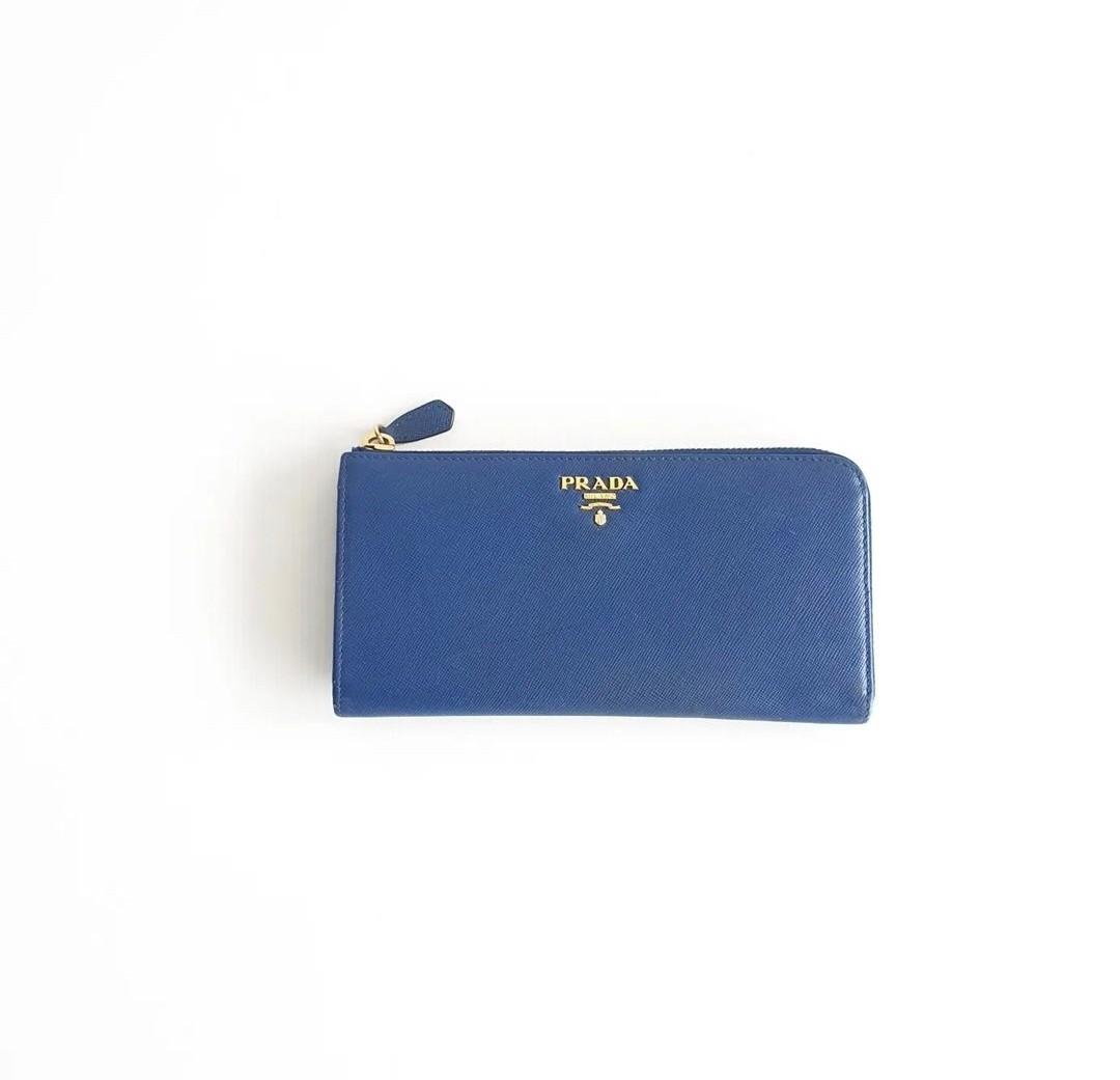 Prada blue Saffiano, Luxury, Bags & Wallets on Carousell