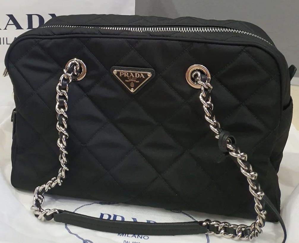 Authentic Prada Nylon Shoulder Bag, Women's Fashion, Bags & Wallets, Shoulder Bags on Carousell