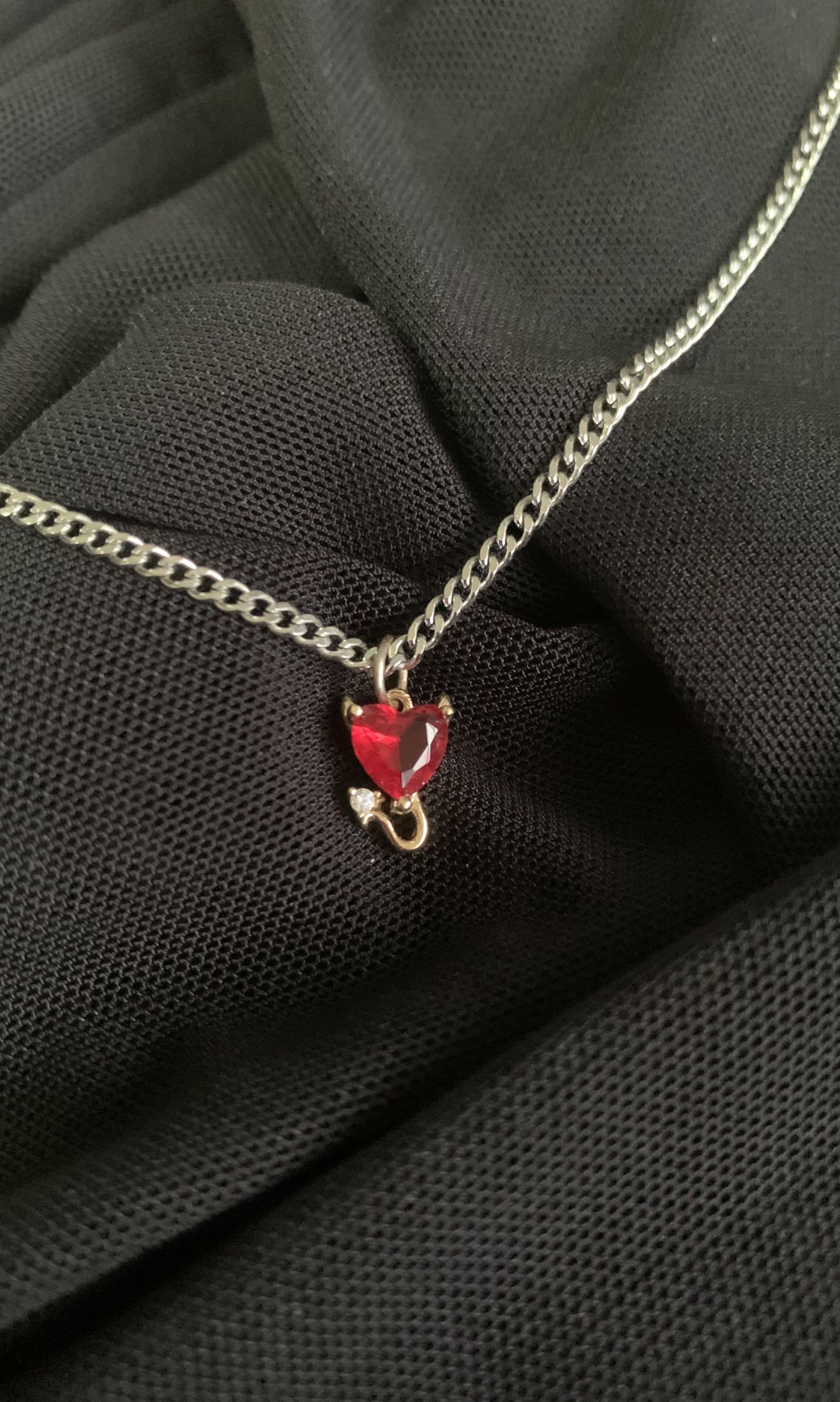 Gold devil hotsell pendant