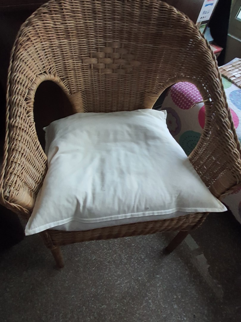 Ratan Chair with Cushion, Furniture & Home Living, Furniture, Chairs on