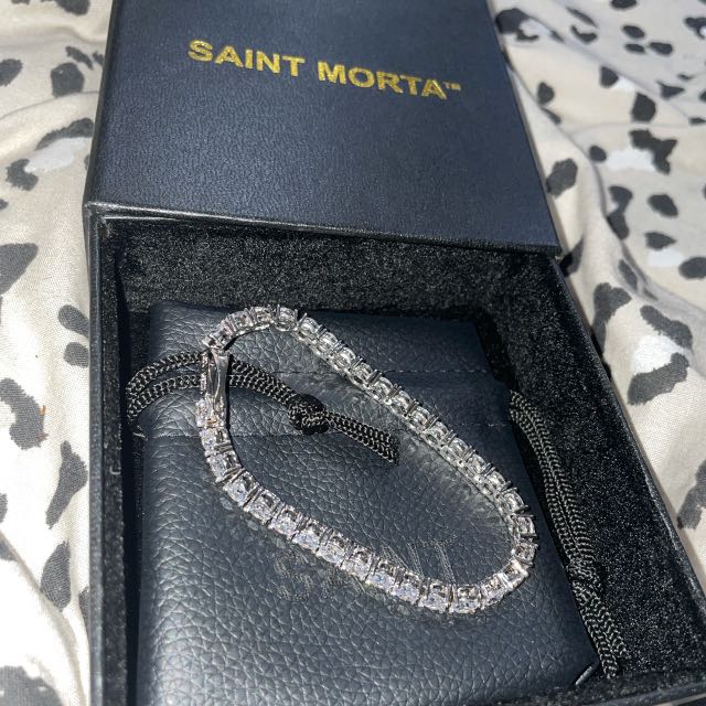 Saint Morta 7 Tennis Bracelet White Gold Plated Women s Fashion Jewelry on Carousell