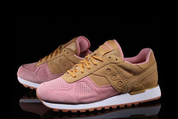 saucony tan pink