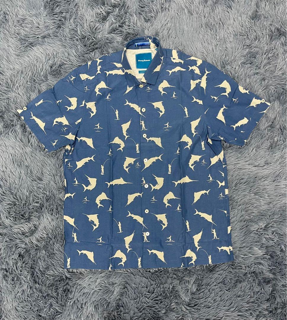 Tommy bahama fish best sale shirt